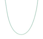 Blue tennis necklace close up